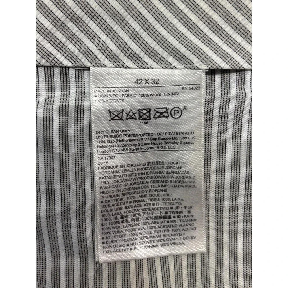 Banana Republic 42x32 Charcoal Dress‎ Suit Pants Flat Front Wool Modern Slim Fit